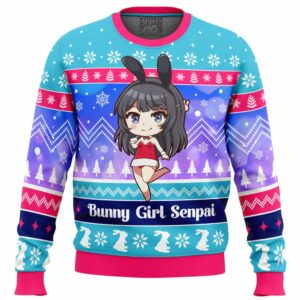 Bunny Girl Senpai Rascal Does Not Dream of Bunny Girl Senpai Gifts For Family Holiday Christmas Ugly Sweater