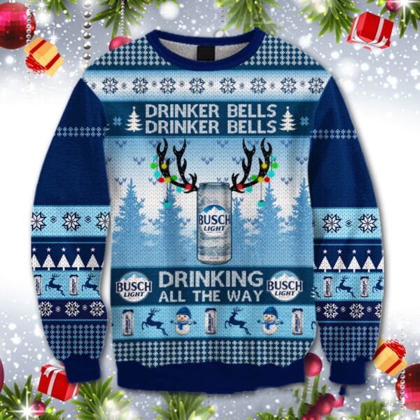 Busch Light Christmas Gifts For Family Holiday Christmas Ugly Sweater