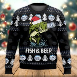 Busch Light Fish Best Holiday Christmas Ugly Sweater Gifts For Family