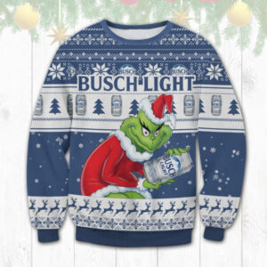 Busch Light Grinch Best Holiday Christmas Ugly Sweater Gifts For Family