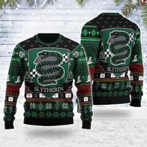 C Slytherin Round The Christmas Tree Best Gifts For Family For Holiday Christmas Ugly Sweater