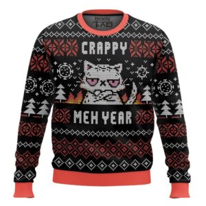 CRAPPY MEH YEAR Best Holiday Christmas Ugly Sweater Gifts For Family