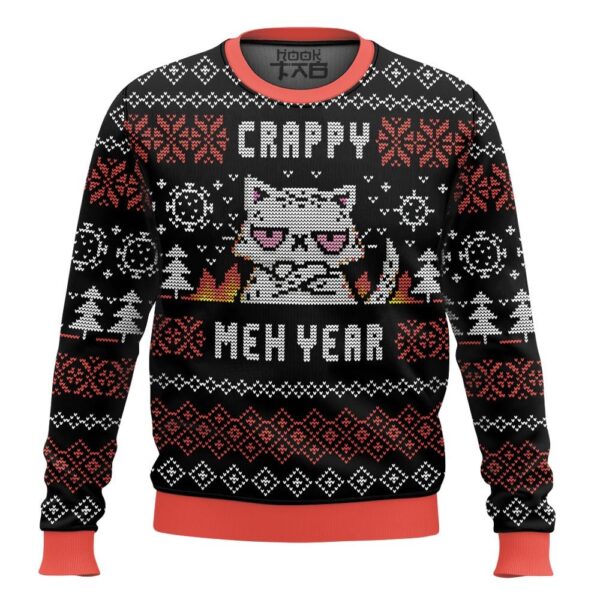 CRAPPY MEH YEAR Best Holiday Christmas Ugly Sweater Gifts For Family