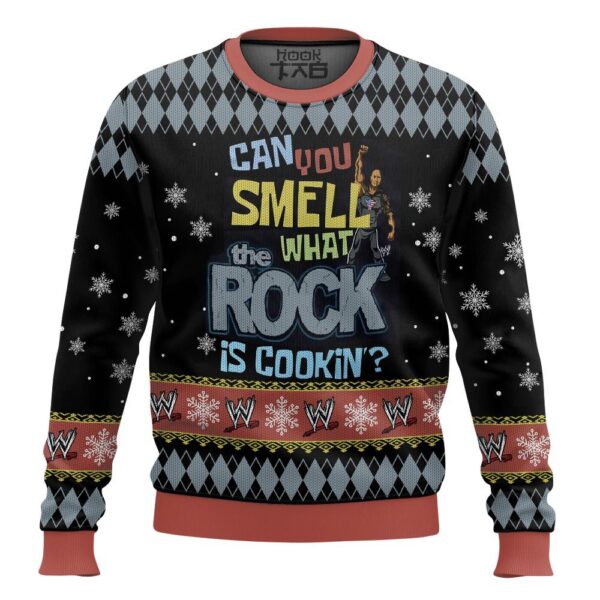 Can You Smell What The Rock is cooking! The Rock Best Holiday Christmas Ugly Sweater Gifts For Family