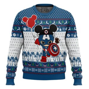 Captain America Best Holiday Christmas Ugly Sweater Gifts For Family