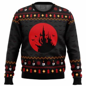 Castlevania Creepy Castle Gifts For Family Holiday Christmas Ugly Sweater