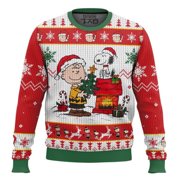 Charlie Brown and Snoopy Best Holiday Christmas Ugly Sweater Gifts For Family