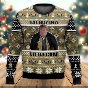 Chris Farley Fat Guy In A Little Coat Funny Gifts For Family Holiday Christmas Ugly Sweater