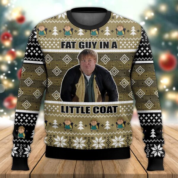 Chris Farley Fat Guy In A Little Coat Funny Gifts For Family Holiday Christmas Ugly Sweater