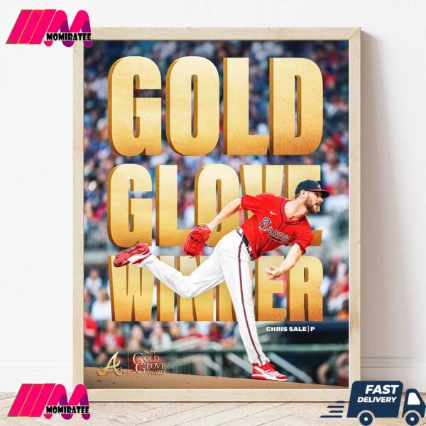 Chris Sale Is The 2024 Gold Glove Award Winner MLB Wall Decor Canvas Poster