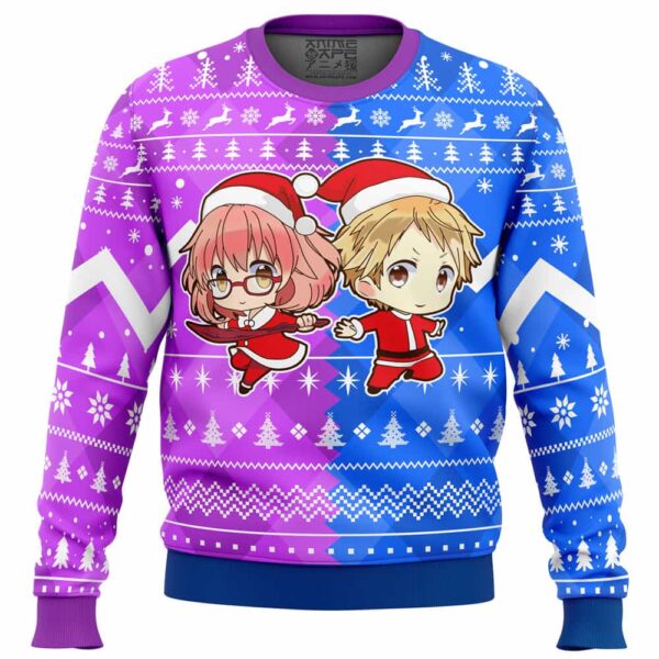 Christmas Akihito And Mirai Beyond the Boundary Gifts For Family Holiday Christmas Ugly Sweater