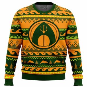 Christmas Aquaman DC Comics Gifts For Family Holiday Christmas Ugly Sweater