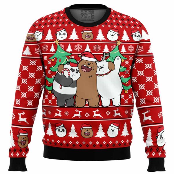 Christmas Bears We Bare Bears Gifts For Family Holiday Christmas Ugly Sweater