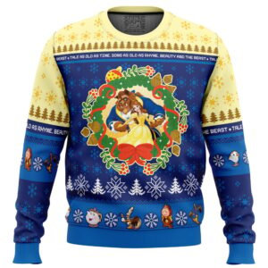 Christmas Beauty and the Beast Disney Gifts For Family Holiday Christmas Ugly Sweater