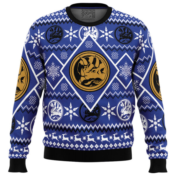 Christmas Blue Ranger Power Rangers Gifts For Family Holiday Christmas Ugly Sweater