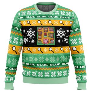 Christmas Clue Board Games Gifts For Family Holiday Christmas Ugly Sweater