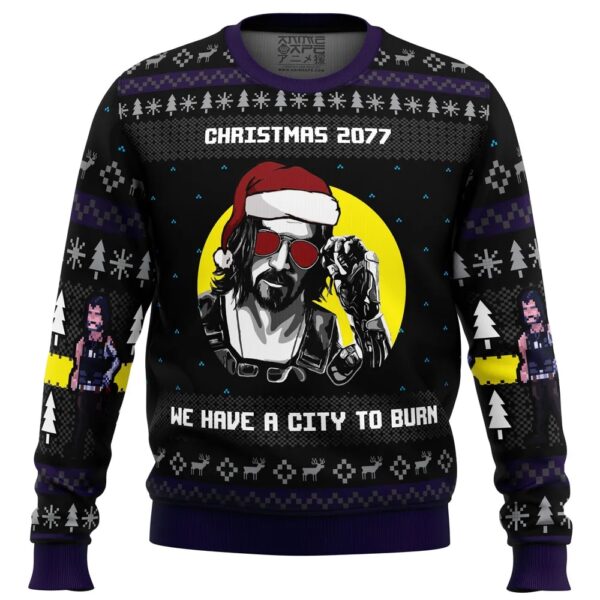 Christmas Cyberpunk 2077 Gifts For Family Holiday Christmas Ugly Sweater