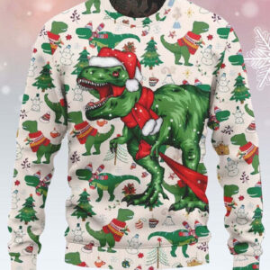 Christmas Dinosaur Best Holiday Christmas Ugly Sweater Gifts For Family