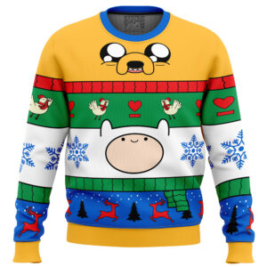 Christmas Finn and Jake Adventure Time Gifts For Family Holiday Christmas Ugly Sweater