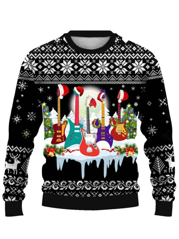 Christmas Guitar Music Party Gifts For Family Holiday Christmas Ugly Sweater