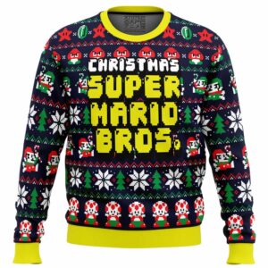 Christmas Mario Bros Gifts For Family Holiday Christmas Ugly Sweater