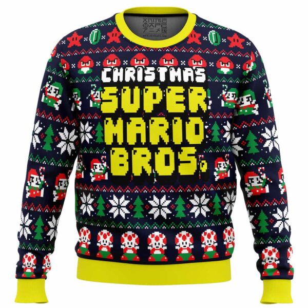 Christmas Mario Bros Gifts For Family Holiday Christmas Ugly Sweater