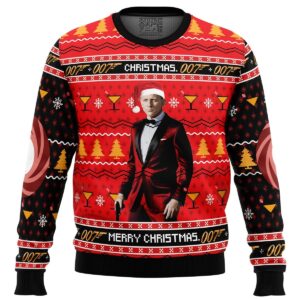 Christmas, Merry Christmas 007 James Bond Gifts For Family Holiday Christmas Ugly Sweater