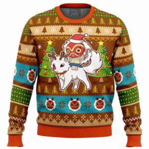 Christmas Mononoke Princess Mononoke Gifts For Family Holiday Christmas Ugly Sweater