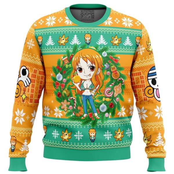 Christmas Nami OP Pirates Gifts For Family Holiday Christmas Ugly Sweater