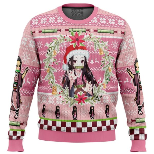 Christmas Nezuko Kamado Demon Slayer Gifts For Family Holiday Christmas Ugly Sweater