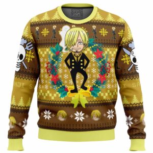 Christmas Sanji OP Pirates Gifts For Family Holiday Christmas Ugly Sweater