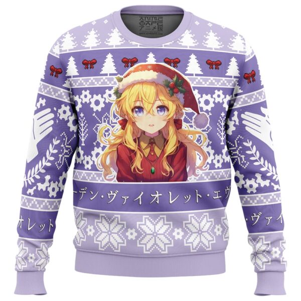 Christmas Soldier Violet Evergarden Gifts For Family Holiday Christmas Ugly Sweater