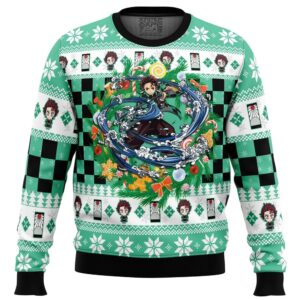 Christmas Tanjiro Kamado Demon Slayer Gifts For Family Holiday Christmas Ugly Sweater