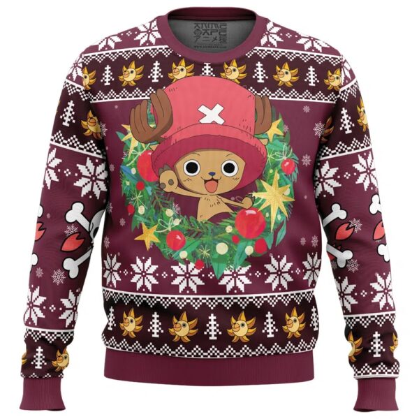 Christmas Tony Tony Chopper OP Pirates Gifts For Family Holiday Christmas Ugly Sweater