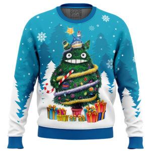 Christmas Totoro My Neighbor Totoro Gifts For Family Holiday Christmas Ugly Sweater