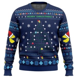 Christmas Tree Pac-Man Best Gifts For Family For Holiday Christmas Ugly Sweater