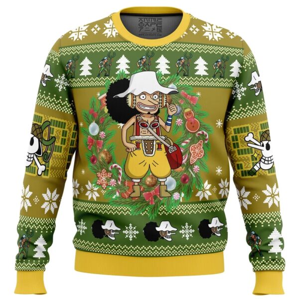 Christmas Usopp OP Pirates Gifts For Family Holiday Christmas Ugly Sweater