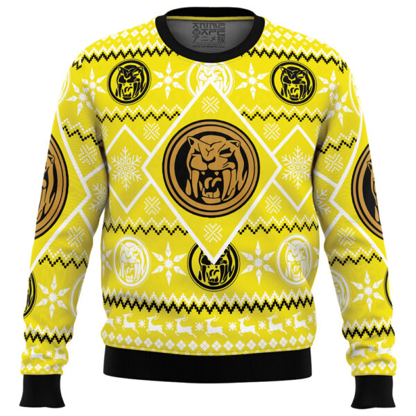 Christmas Yellow Ranger Power Rangers Gifts For Family Holiday Christmas Ugly Sweater