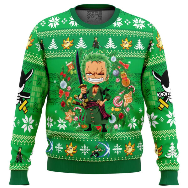 Christmas Zoro OP Pirates Gifts For Family Holiday Christmas Ugly Sweater