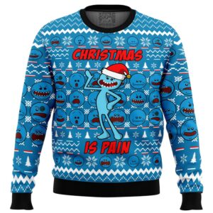 Christmas is Pain Mr Meeseeks Gifts For Family Holiday Christmas Ugly Sweater