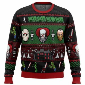 Classic Horror Christmas Gifts For Family Holiday Christmas Ugly Sweater