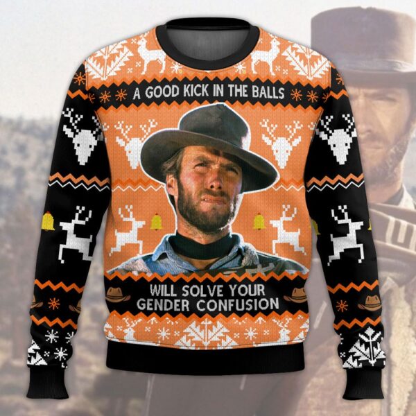 Clint Eastwood Best Holiday Christmas Ugly Sweater Gifts For Family