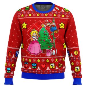 Come and See the Christmas Tree Mario Bros Gifts For Family Holiday Christmas Ugly Sweater