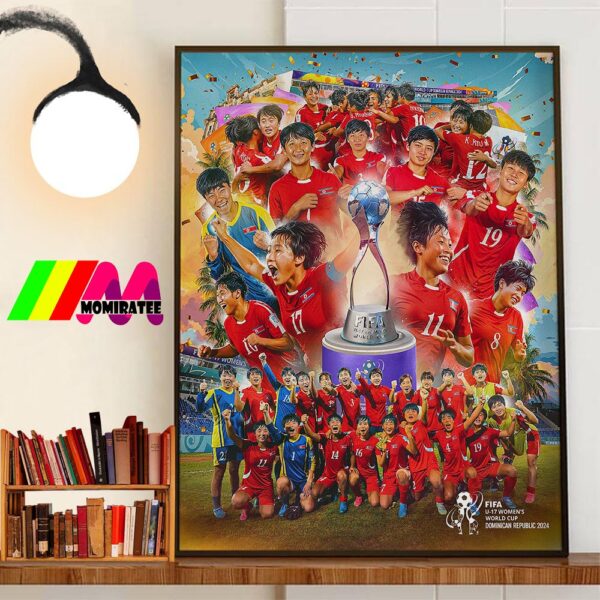 Congratulations To Korea DPR Are 2024 FIFA U17 Womens World Cup Champions Wall Art Poster Canvas