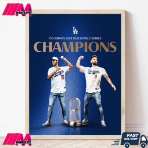 Congratulations To The 2024 World Champion Los Angeles Dodgers MLB From LAFC Wall Decor Canvas Poster m