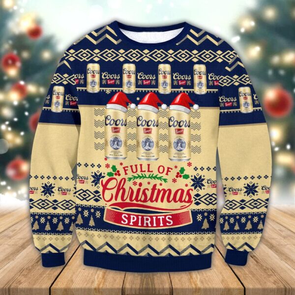 Coors Banquet Christmas Spirits Best Holiday Christmas Ugly Sweater Gifts For Family