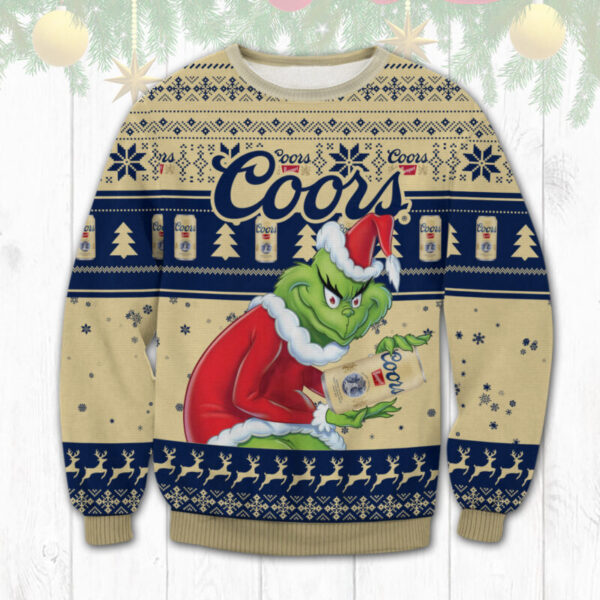 Coors Banquet Grinch Best Holiday Christmas Ugly Sweater Gifts For Family