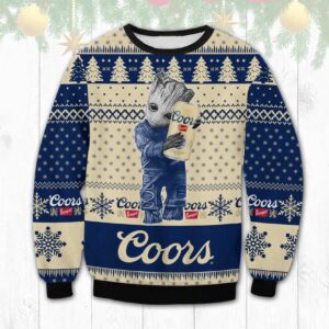 Coors Banquet Groot Best Holiday Christmas Ugly Sweater Gifts For Family