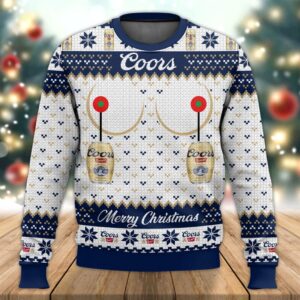 Coors Banquet Titties Funny Best Holiday Christmas Ugly Sweater Gifts For Family