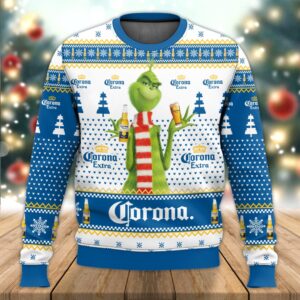 Corona Extra Grinch Best Holiday Christmas Ugly Sweater Gifts For Family